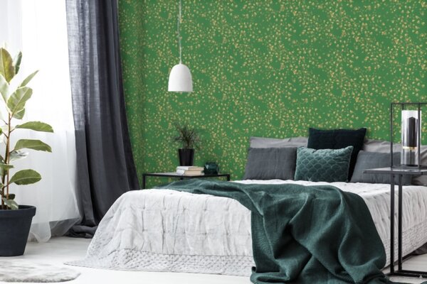 A.S. Création | Vliesová tapeta na stenu Versace 93585-6 | 0,70 x 10,05 m | zelená, žltá, hnedá
