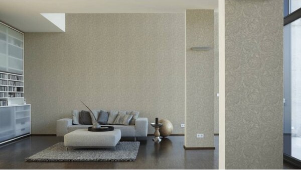 A.S. Création | Vliesová tapeta na stenu Versace 36692-1 | 0,70 x 10,05 m | metalická, biela