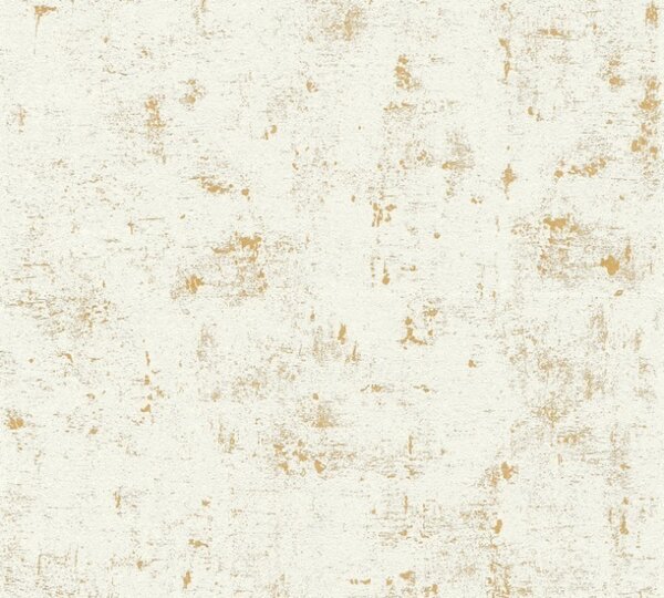 A.S. Création | Vliesová tapeta na stenu Blooming 2307-75 | 0,53 x 10,05 m | biela, zlatá