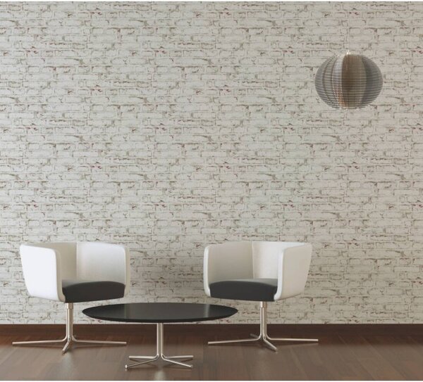 A.S. Création | Vliesová tapeta na stenu Trendwall 37162-1 | 0,53 x 10,05 m | červená, biela, šedá