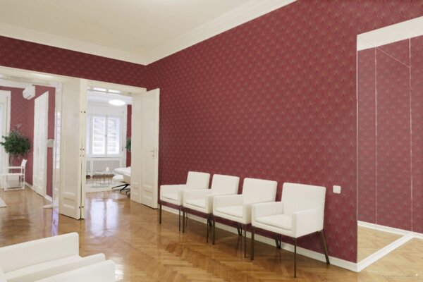 A.S. Création | Vliesová tapeta na stenu New Walls 37427-4 | 0,53 x 10,05 m | červená, zlatá
