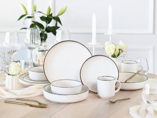KOMBINOVANÝ SERVIS, 10-dielne, kamenina Creatable - Online Only bytové doplnky, Online Only