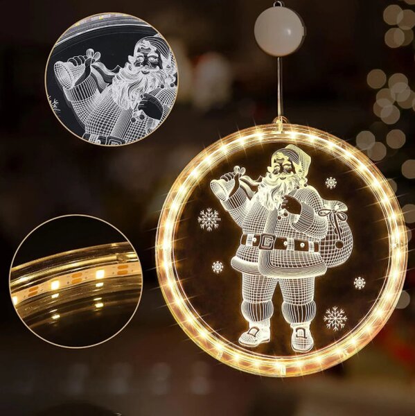 Vianočná LED dekorácia CD003 Mikuláš