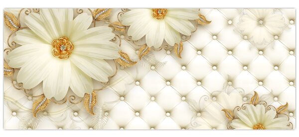 Obraz - Zlatá koláž (120x50 cm)
