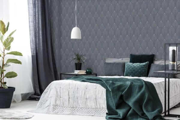 A.S. Création | Vliesová tapeta na stenu Pop Style 37482-2 | 0,53 x 10,05 m | čierna, metalická, šedá