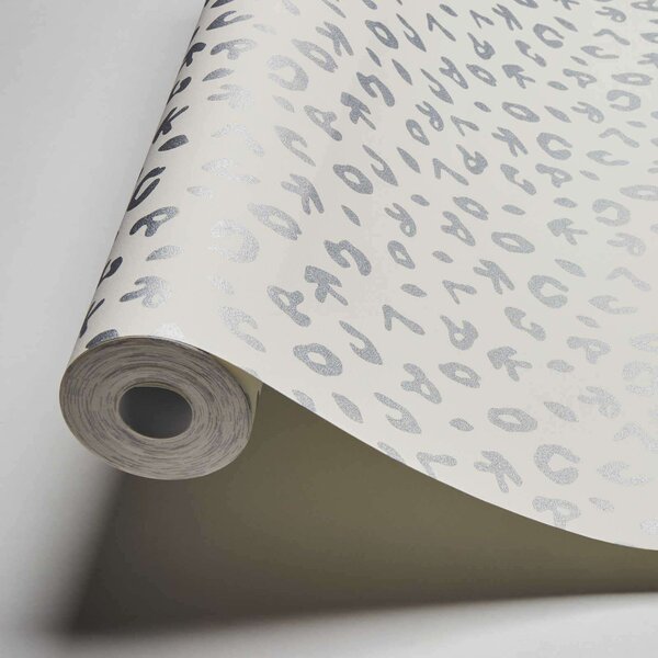 A.S. Création | Vliesová tapeta na stenu Karl Lagerfeld 37856-1 | 0,53 x 10,05 m | biela, metalická, šedá