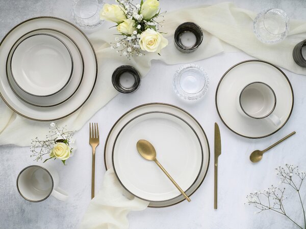KOMBINOVANÝ SERVIS, 30-dielne, kamenina Creatable - Online Only bytové doplnky, Online Only
