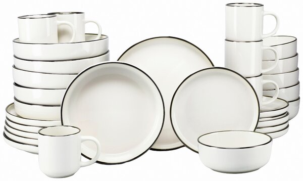 KOMBINOVANÝ SERVIS, 30-dielne, kamenina Creatable - Online Only bytové doplnky, Online Only