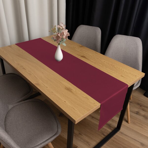 Biante Bavlnený saténový behúň na stôl ST-004 Vínový 20x120 cm