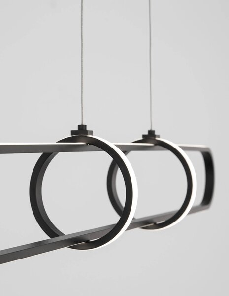 LED luster Arte 90 čierne – Čierna
