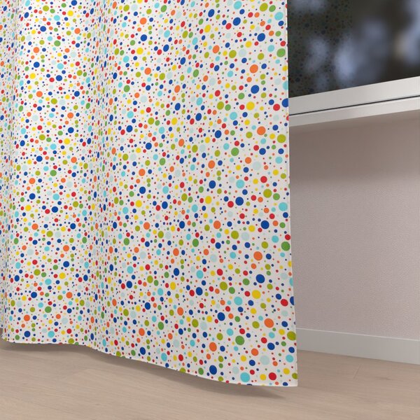 Biante Detský bavlnený záves Sandra SA-006 Farebné bodky na bielom 140x140 cm