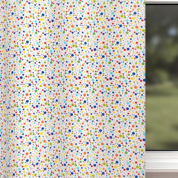 Biante Detský bavlnený záves Sandra SA-006 Farebné bodky na bielom 140x140 cm