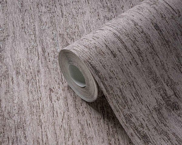 A.S. Création | Vliesová tapeta na stenu Smart Surfaces 39561-1 | 0,53 x 10,05 m | šedá, hnedá, metalická