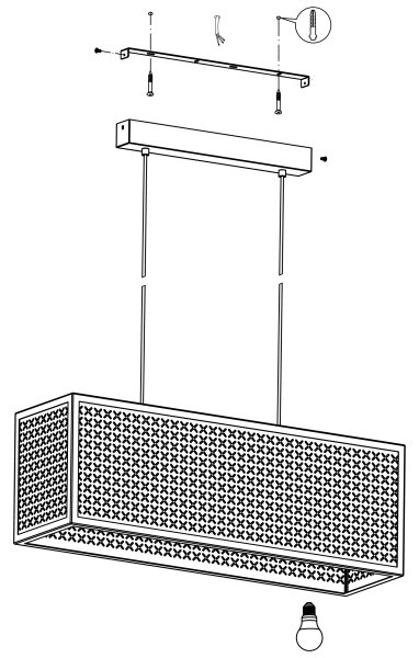 Eglo 43559 - Luster na lanku SALLICANO 3xE27/40W/230V