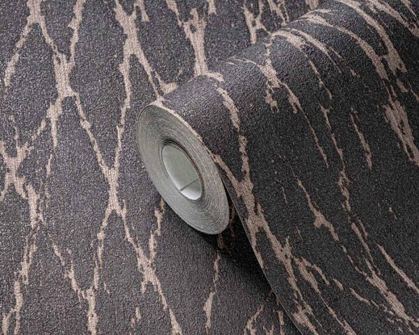 A.S. Création | Vliesová tapeta na stenu Smart Surfaces 39563-5 | 0,53 x 10,05 m | šedá, béžová