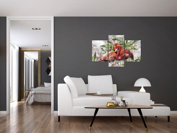 Obraz - Plameniaky (90x60 cm)