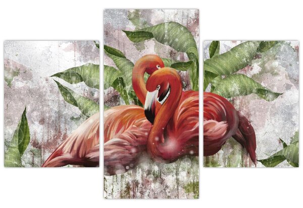 Obraz - Plameniaky (90x60 cm)