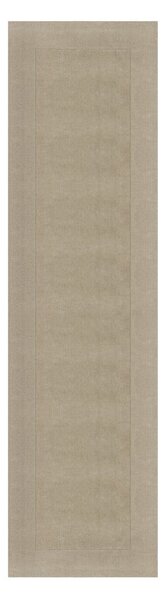 Béžový vlnený behúň 60x230 cm – Flair Rugs