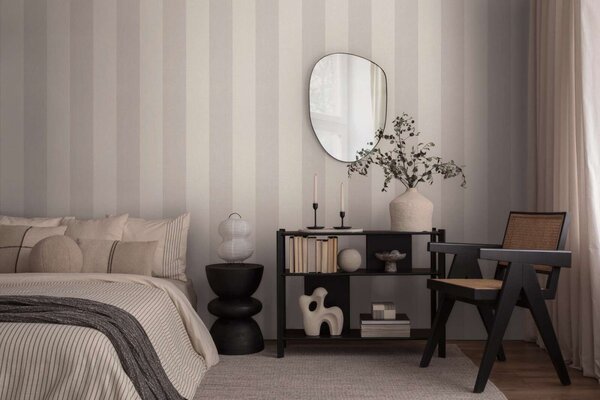 A.S. Création | Vliesová tapeta na stenu Pure Elegance 3979-73 | 0,53 x 10,05 m | šedá, krémová