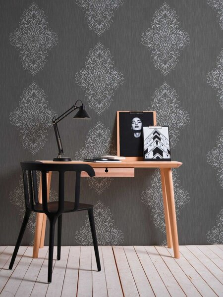 A.S. Création | Vliesová tapeta na stenu Luxury Wallpaper 31945-4 | 0,53 x 10,05 m | šedá, metalická