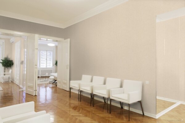 A.S. Création | Vliesová tapeta na stenu Versace 96233-3V | 0,70 x 10,05 m | biela, béžová, metalická