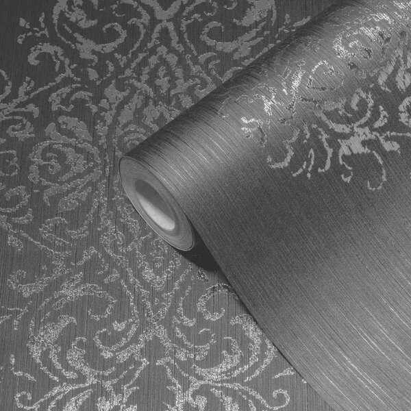 A.S. Création | Vliesová tapeta na stenu Luxury Wallpaper 31945-4 | 0,53 x 10,05 m | šedá, metalická