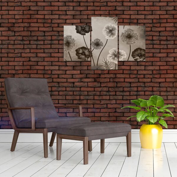 Obraz - Kreslené kvety (90x60 cm)