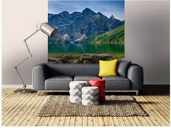 DIMEX | Vliesová fototapeta na stenu Tatry MS-3-0076 | 225 x 250 cm | modrá, béžová, zelená