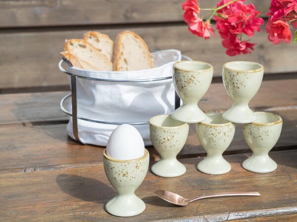 SADA KALÍŠKOV NA VAJÍČKA kamenina keramika 5,5 cm Creatable - Jedálenské sety, Online Only