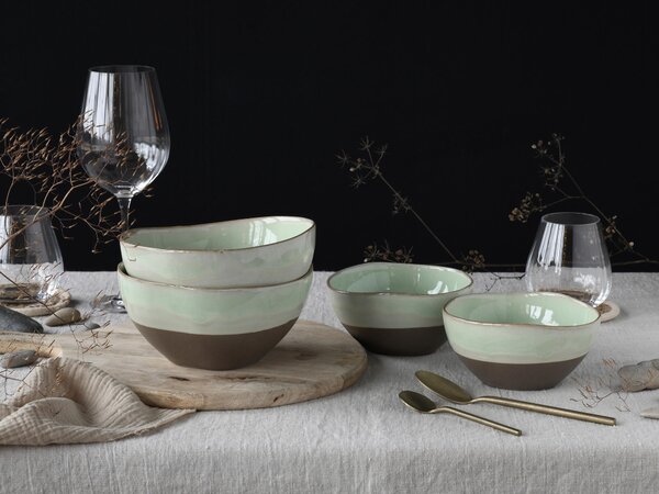 SADA MIESOK 4 ks kamenina keramika Creatable - Jedálenské sety, Online Only