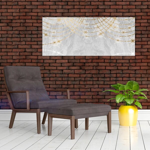 Obraz - Betón s dizajnom (120x50 cm)