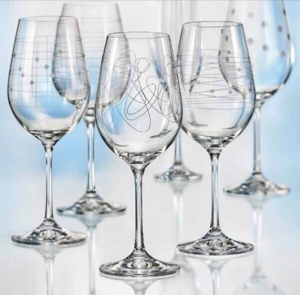 Crystalex poháre na víno VIOLA ELEMENTS 450 ml 6 ks