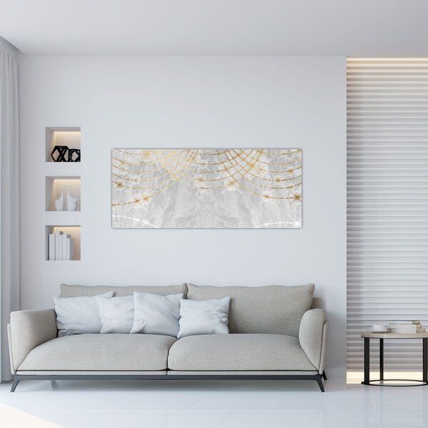 Obraz - Betón s dizajnom (120x50 cm)