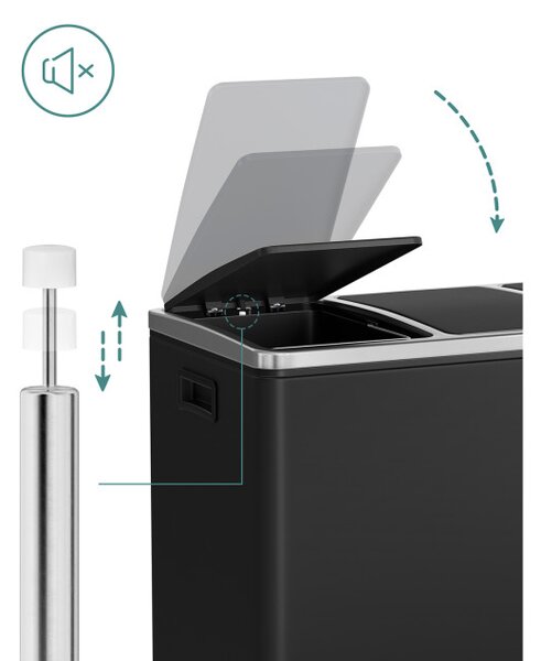 Recyklačný odpadkový kôš LTB54BK