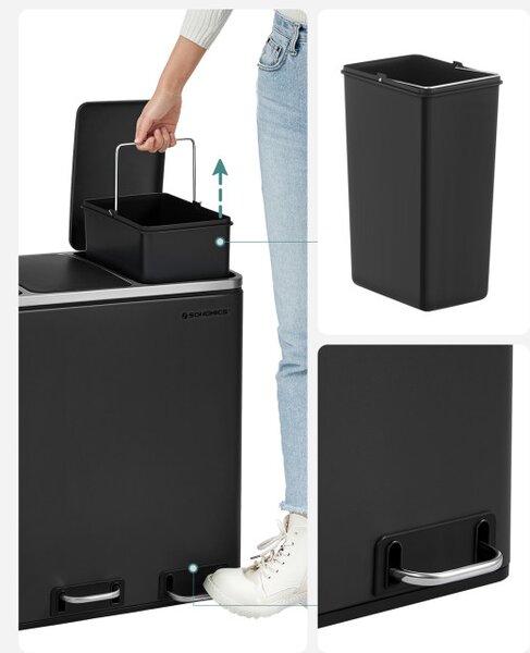 Recyklačný odpadkový kôš LTB54BK