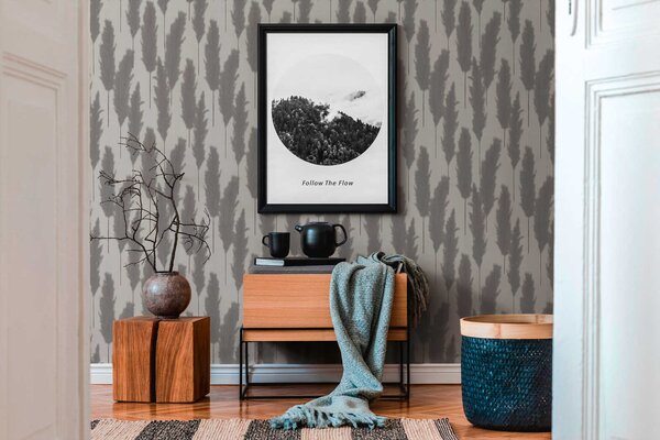A.S. Création | Vliesová tapeta na stenu Hygge 2 38631-4 | 0,53 x 10,05 m | šedá