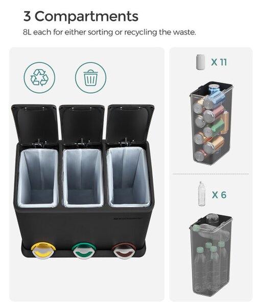 Recyklačný kôš LTB24BK