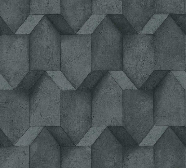 A.S. Création | Vliesová tapeta na stenu THE BOS 38827-2 | 0,53 x 10,05 m | čierna, šedá