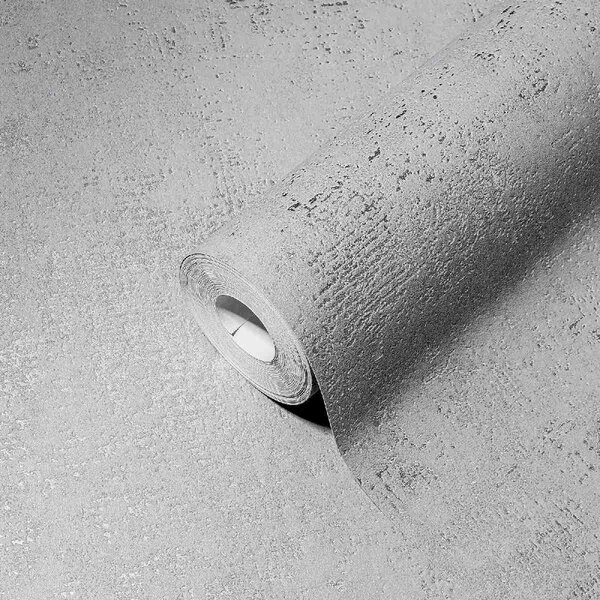A.S. Création | Vliesová tapeta na stenu THE BOS 38832-3 | 0,53 x 10,05 m | metalická, šedá