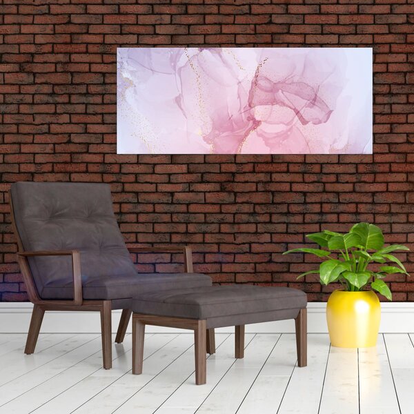 Obraz - Ružové škvrny (120x50 cm)