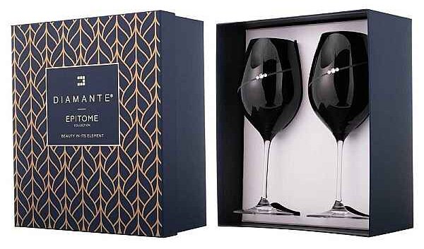 Diamante Silhouette black poháre na víno 470 ml 2 ks