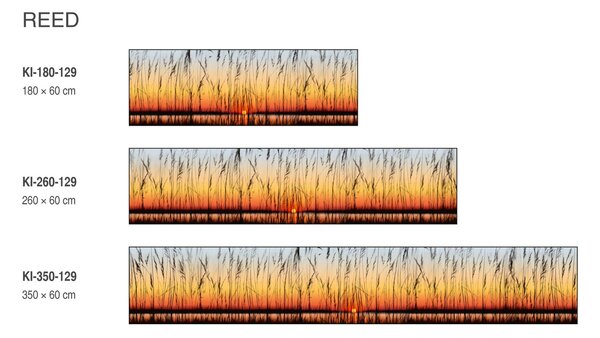 DIMEX | Fototapeta do kuchyne Západ slnka KI-180-129 | 180 x 60 cm | červená, žltá, oranžová