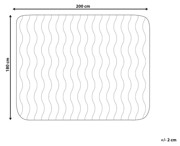 Chránič na matrac biely mikrovlákno 180 x 200 cm vodoodolná podložka polyesterová výplň prešívaný poťah