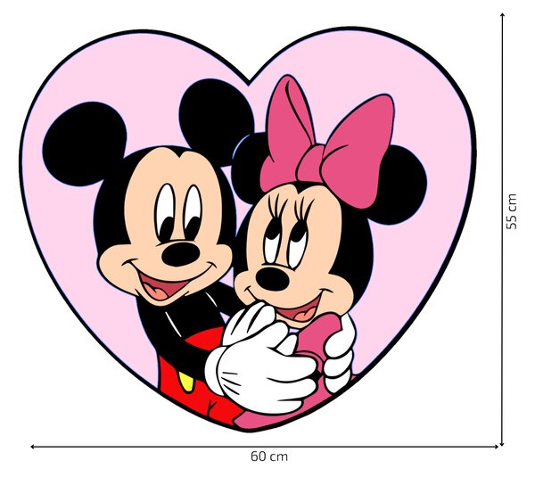 Samolepka na stenu "Mickey a Minnie v srdiečku"