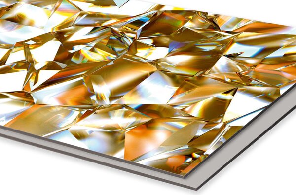 DIMEX | Dibond doska za kuchynskú linku | DBW-10060-072 Zlatý kryštál | 100 x 60 cm