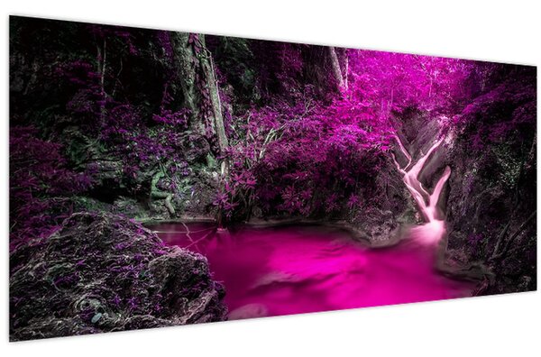 Obraz - Ružový les (120x50 cm)