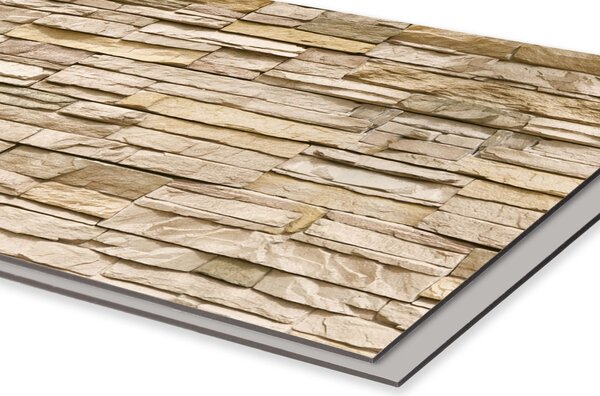 DIMEX | Dibond doska za kuchynskú linku | DBW-26060-259 Béžové prírodné obloženie | 260 x 60 cm