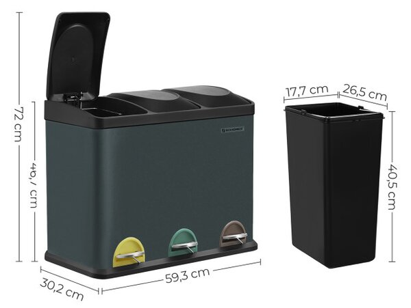 Recyklačný odpadkový kôš LTB45G