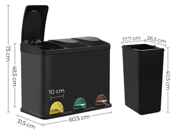 Recyklačný odpadkový kôš LTB45B
