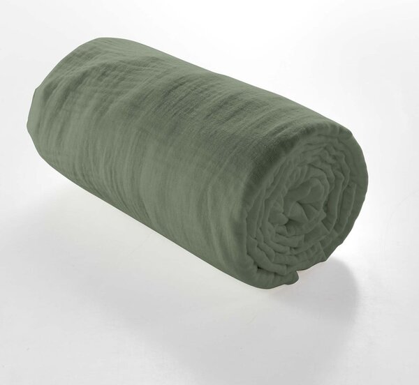 Kaki napínacia mušelínová plachta 160x200 cm Angelia – douceur d'intérieur